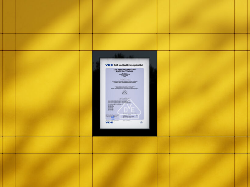 Certyfikat SOLROOF – VDE Prüfungen und Zertifizierungen