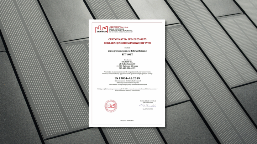 EPD-Erklärung – SOLROOF-Paneele setzen neue Umweltstandards in der Photovoltaik